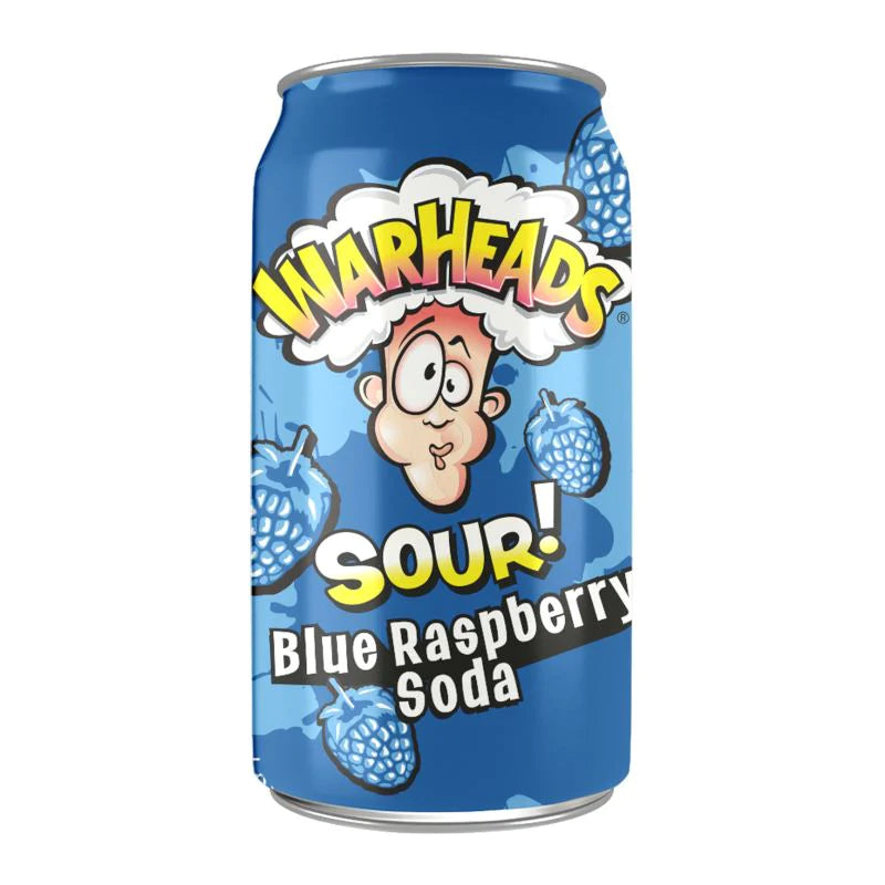 Warheads Sour Blue Raspberry Soda 335ml