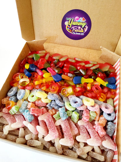 Half Jelly / Half Fizzy Pick`n Mix (500g - 1kg) box / bag selection.