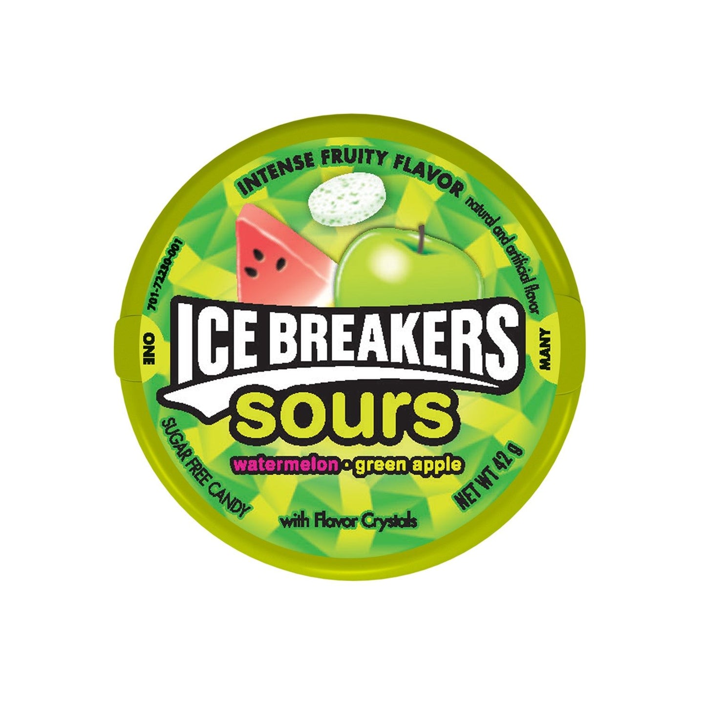 Ice Breakers Sours Sugar Free Watermelon & Green Apple Flavor 42g