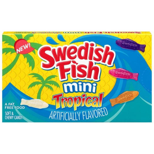 Swedish Fish Mini Tropical Soft & Chewy Candy Theatre Box 99g