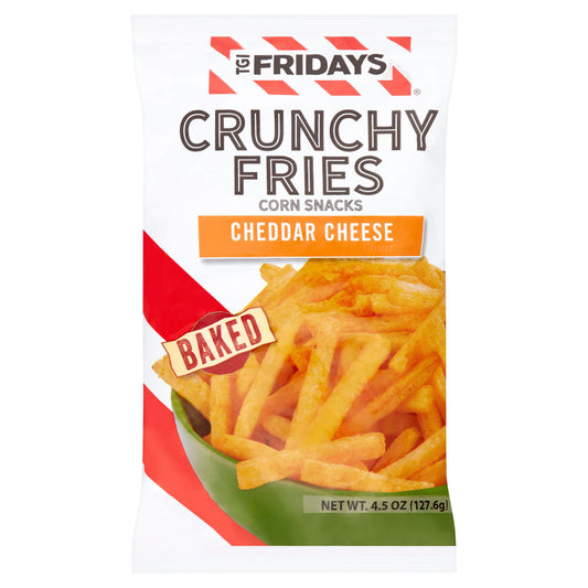 Fridays Crunchy Fries Corn Snacks Cheddar Cheese Flavored 127.6g