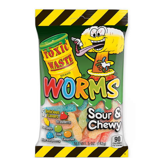 Toxic Waste Sour Gummy Worms 5oz (142g)